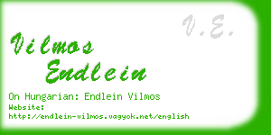 vilmos endlein business card